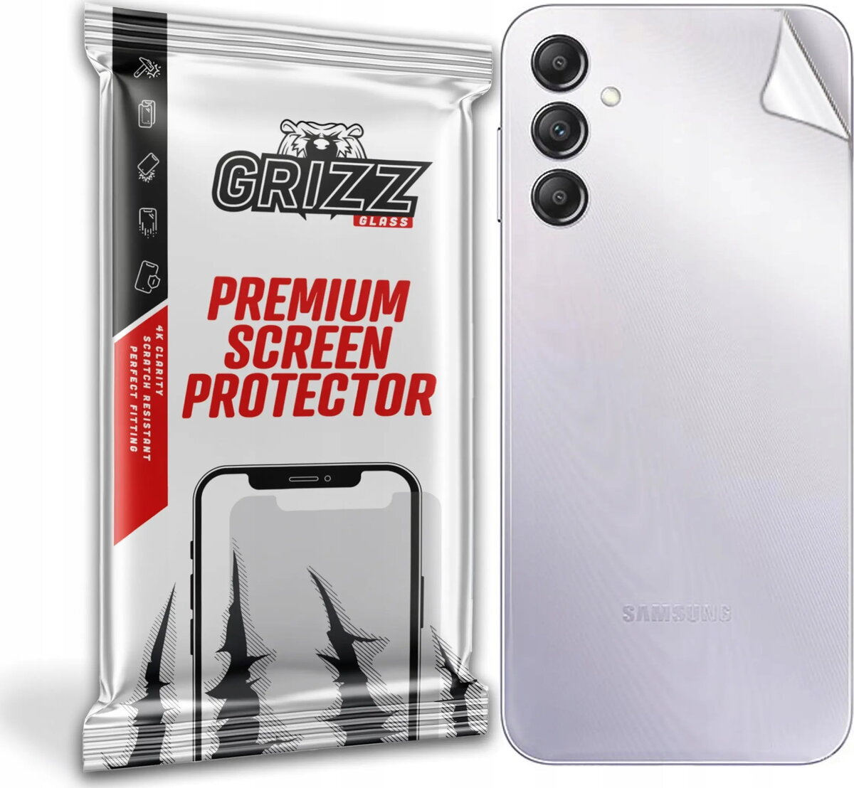 Aizmugures aizsargplēve GrizzGlass SatinSkin priekš Samsung