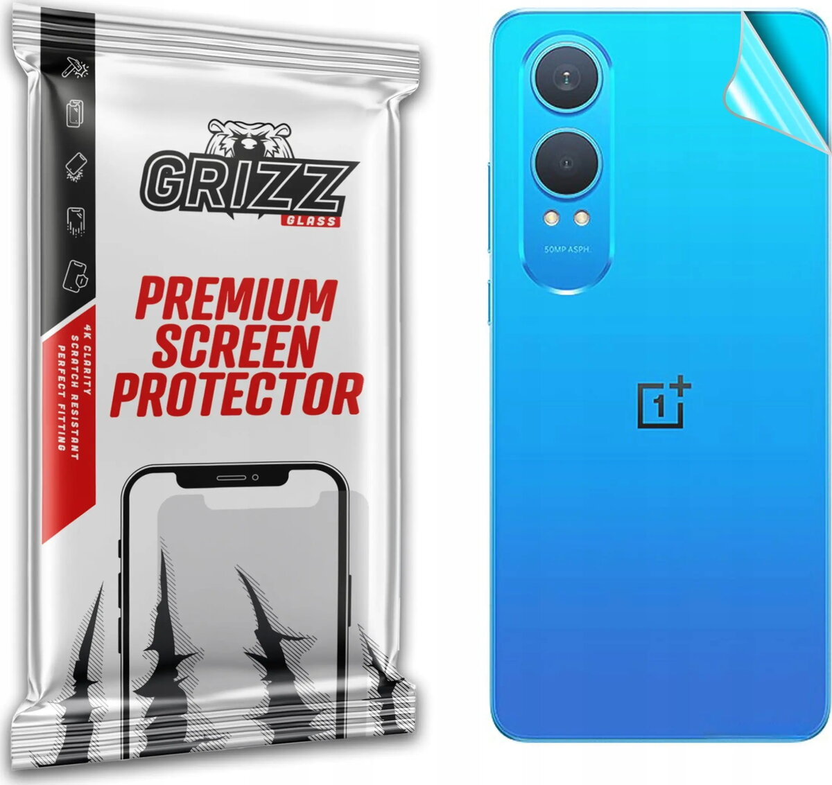 Aizsargplēve aizmugurei GrizzGlass SatinSkin priekš OnePlus