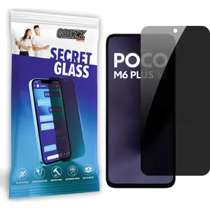 Защитное приватное стекло GrizzGlass SecretGlass для Xiaomi POCO M6 Plus 5G