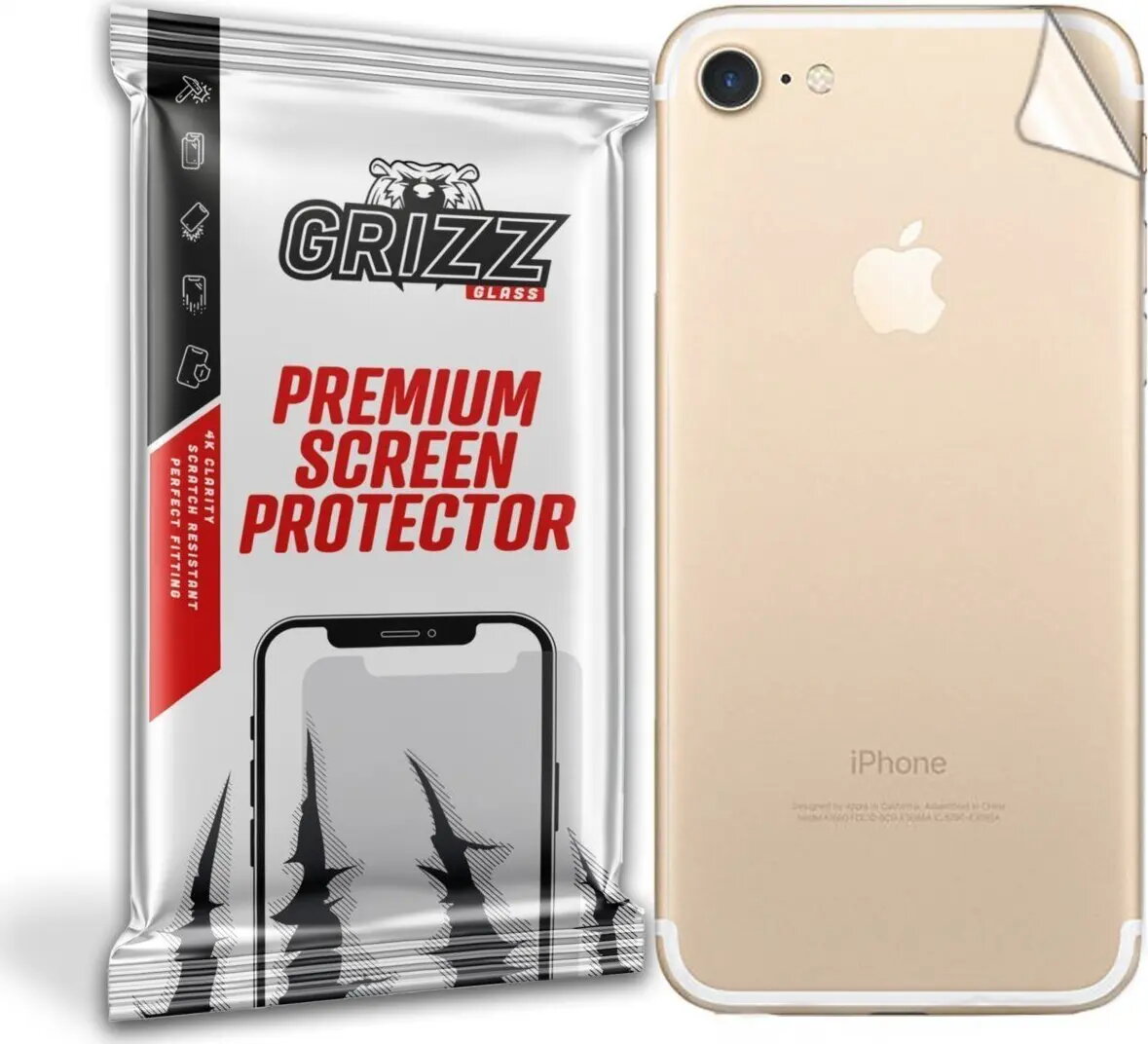 Aizsargplēve aizmugurei GrizzGlass priekš Apple iPhone
