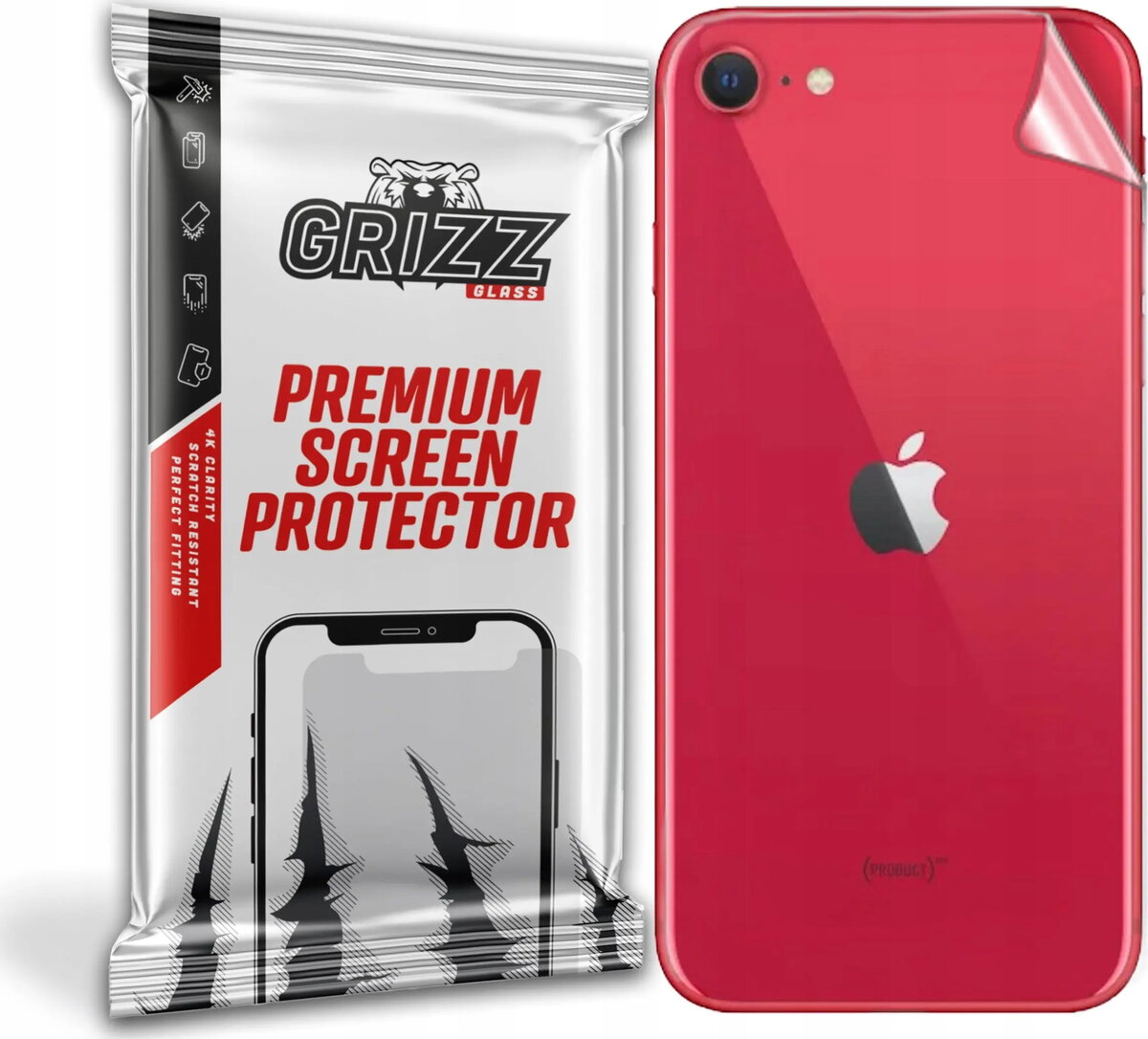 Aizmugures aizsargstikls GrizzGlass priekš Apple iPhone