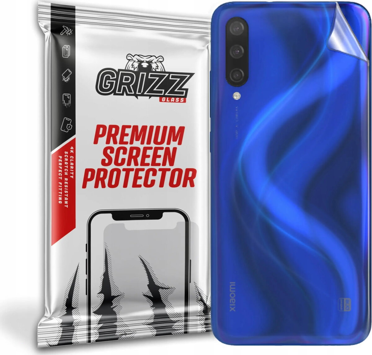 Aizmugures aizsargplēve GrizzGlass priekš Xiaomi Mi