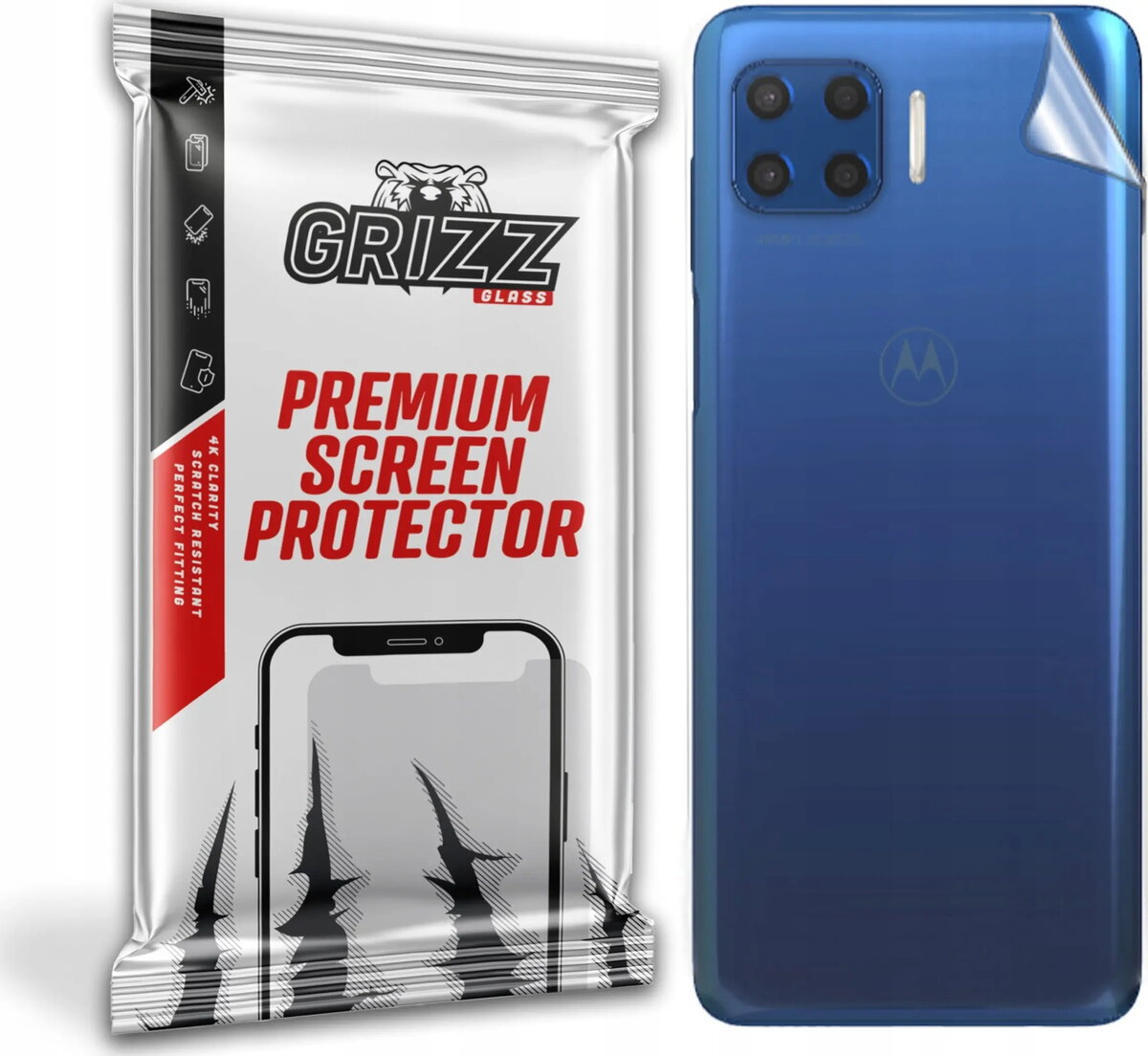 Aizmugures aizsargstikls GrizzGlass priekš Motorola Moto