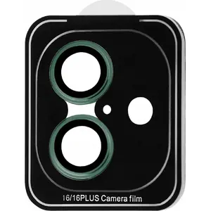 Tempered Glass Camera Lens Protector etumi for iPhone 16 / 16 Plus — green