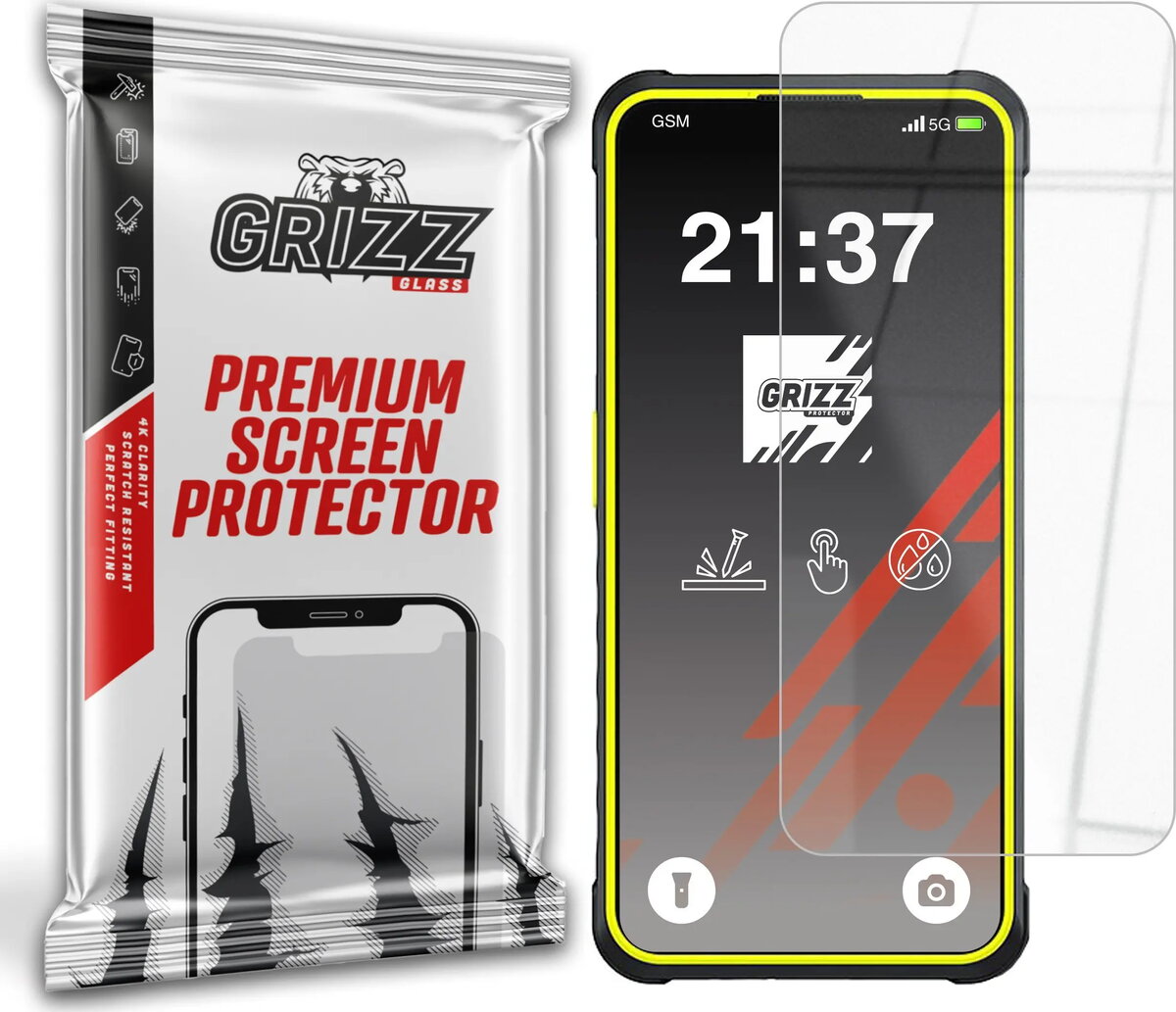 Aizsargstikls GrizzGlass HybridGlass priekš Ulefone Armor