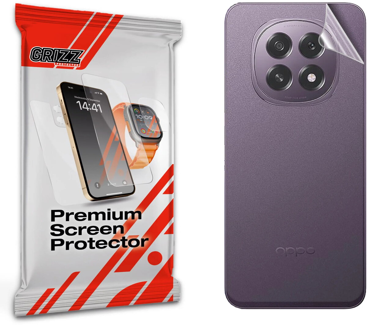 Aizmugures aizsargvilna GrizzGlass SatinSkin priekš Oppo