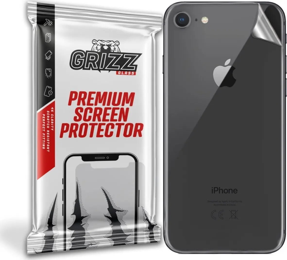 Aizmugures aizsargplēve GrizzGlass priekš Apple iPhone