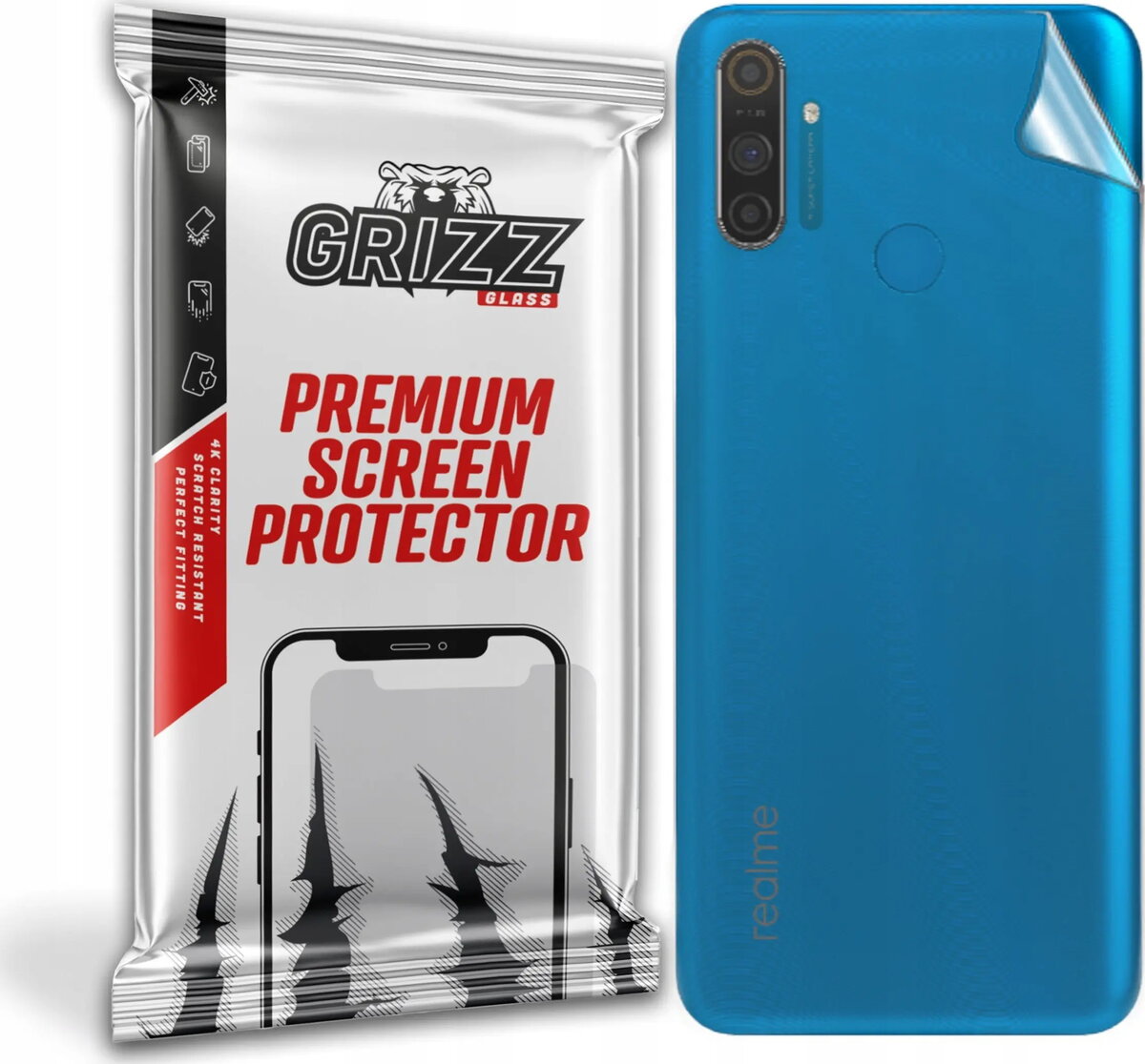 Aizsargs uz aizmuguri GrizzGlass priekš Realme
