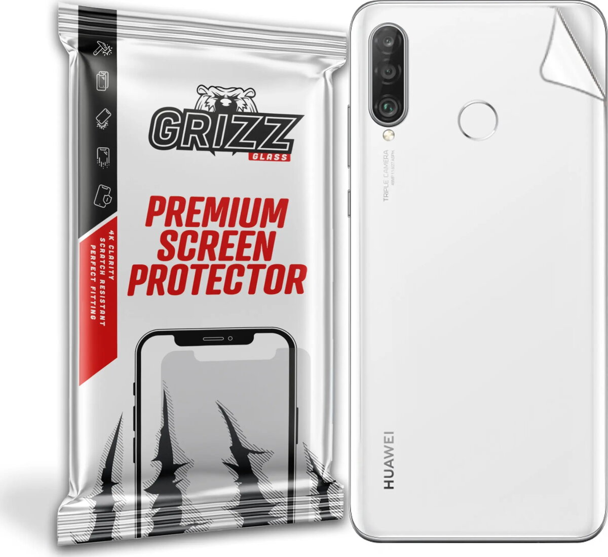 Aizmugures aizsargplēve GrizzGlass для Huawei P30