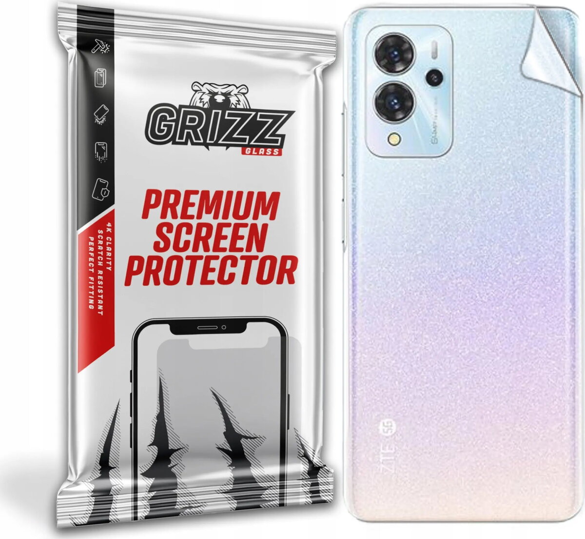 Aizmugures aizsargplēve GrizzGlass priekš ZTE Voyage