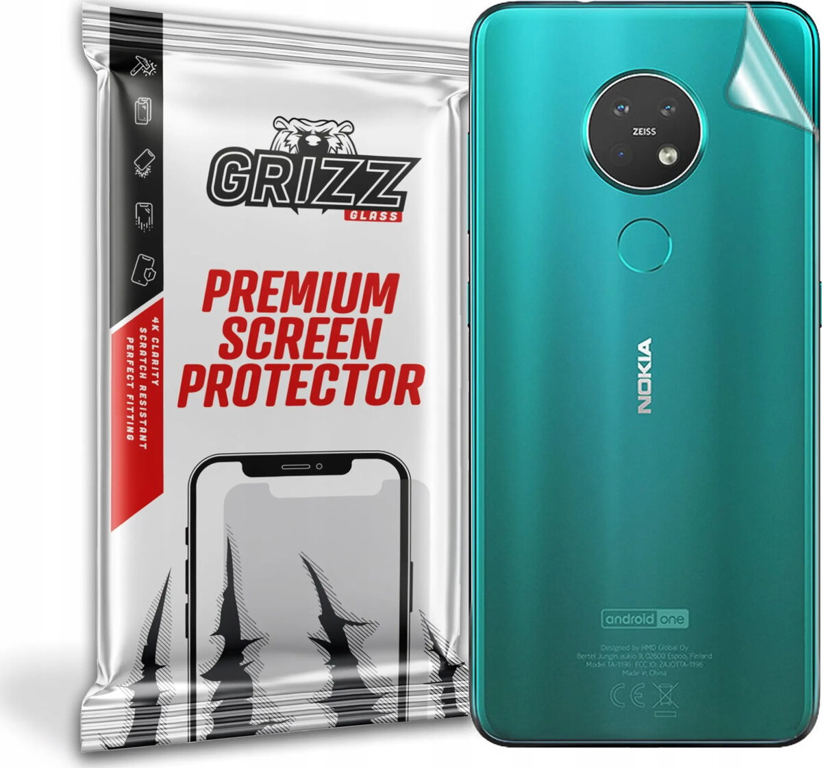 Aizmugures aizsargstikls GrizzGlass priekš Nokia 7