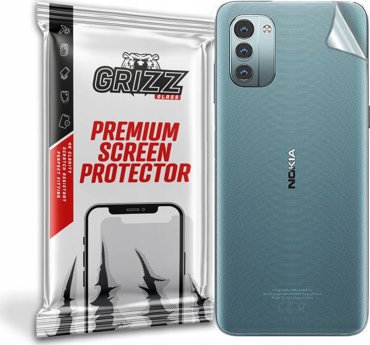 Aizmugures aizsargstikls GrizzGlass priekš Nokia G21