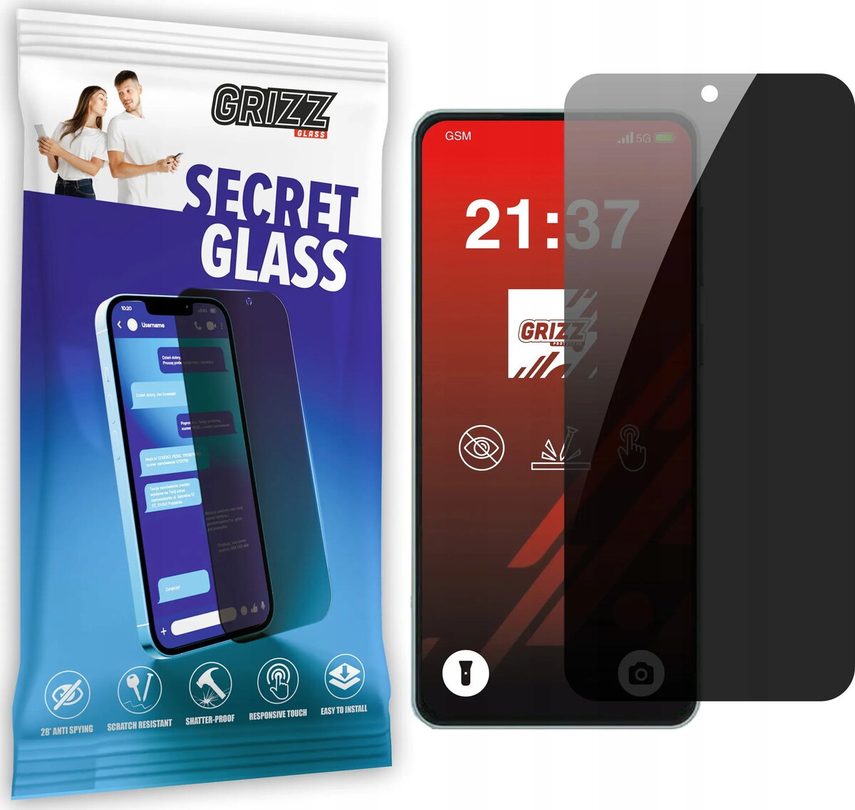 Aizsargstikls ar privātumu GrizzGlass SecretGlass priekš