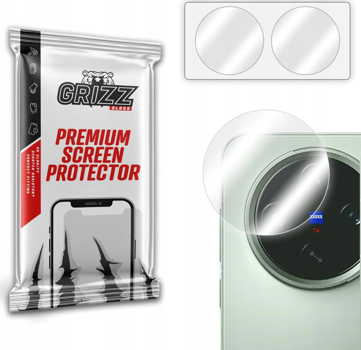 Kameras aizsargstikls GrizzGlass HybridGlass для Vivo