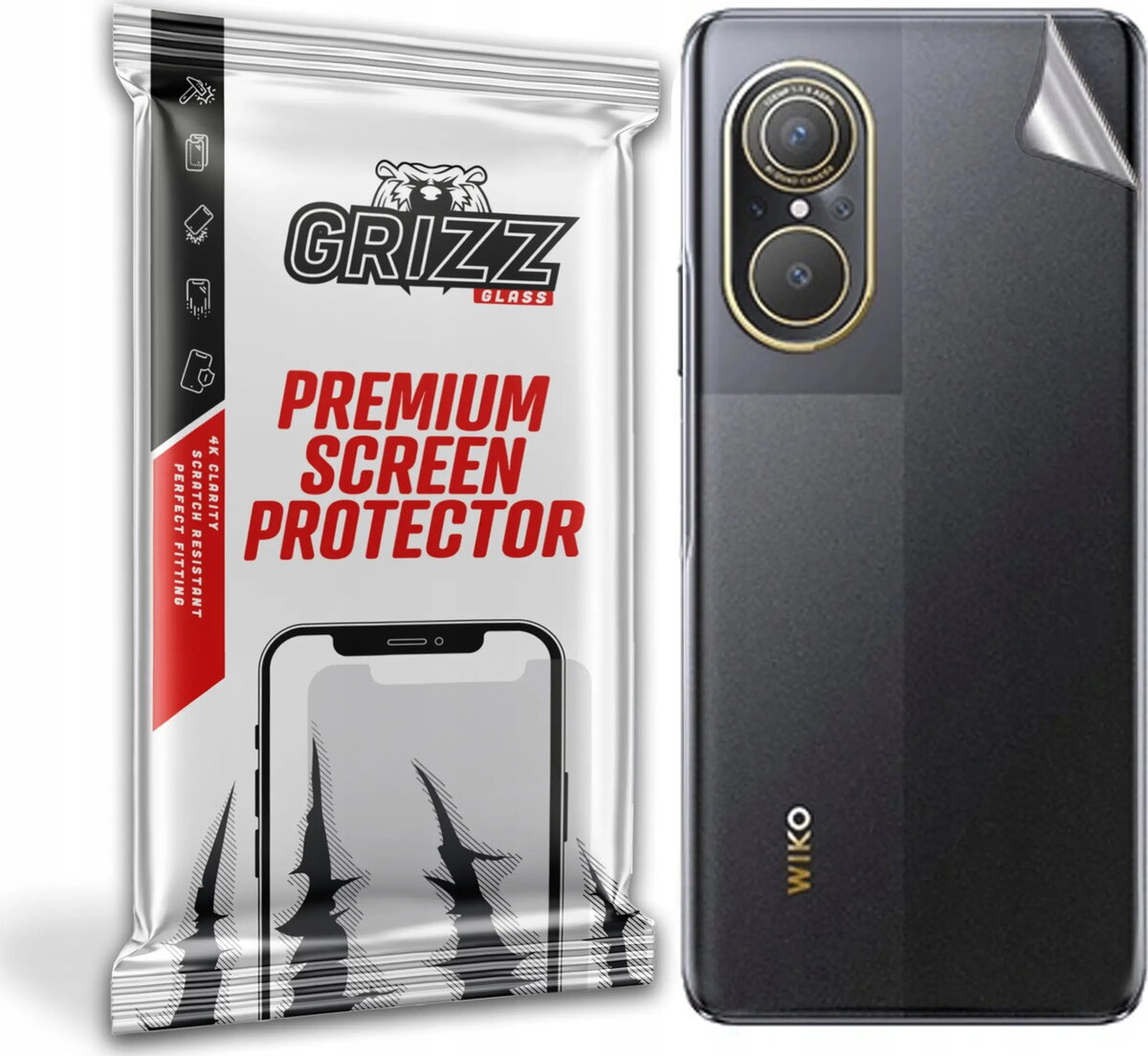 Aizsargplēve aizmugurei GrizzGlass SatinSkin priekš Wiko
