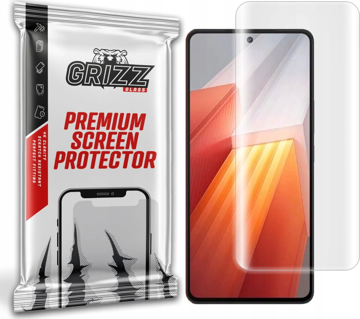 Ekrāna aizsargplēve GrizzGlass Hydrofilm priekš vivo