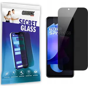 Закалённое приватное защитное стекло GrizzGlass SecretGlass для Tecno Spark Go 2023