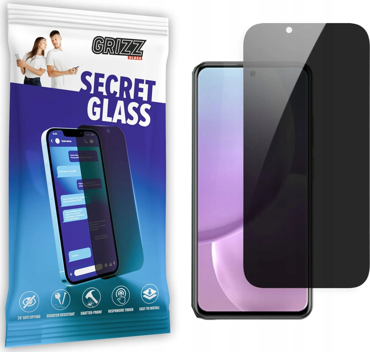 Privātuma aizsargstikls GrizzGlass SecretGlass priekš ZTE