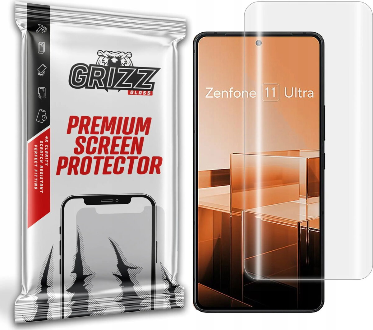 Aizsargplēve GrizzGlass Hydrofilm (hidrogēla) priekš Asus