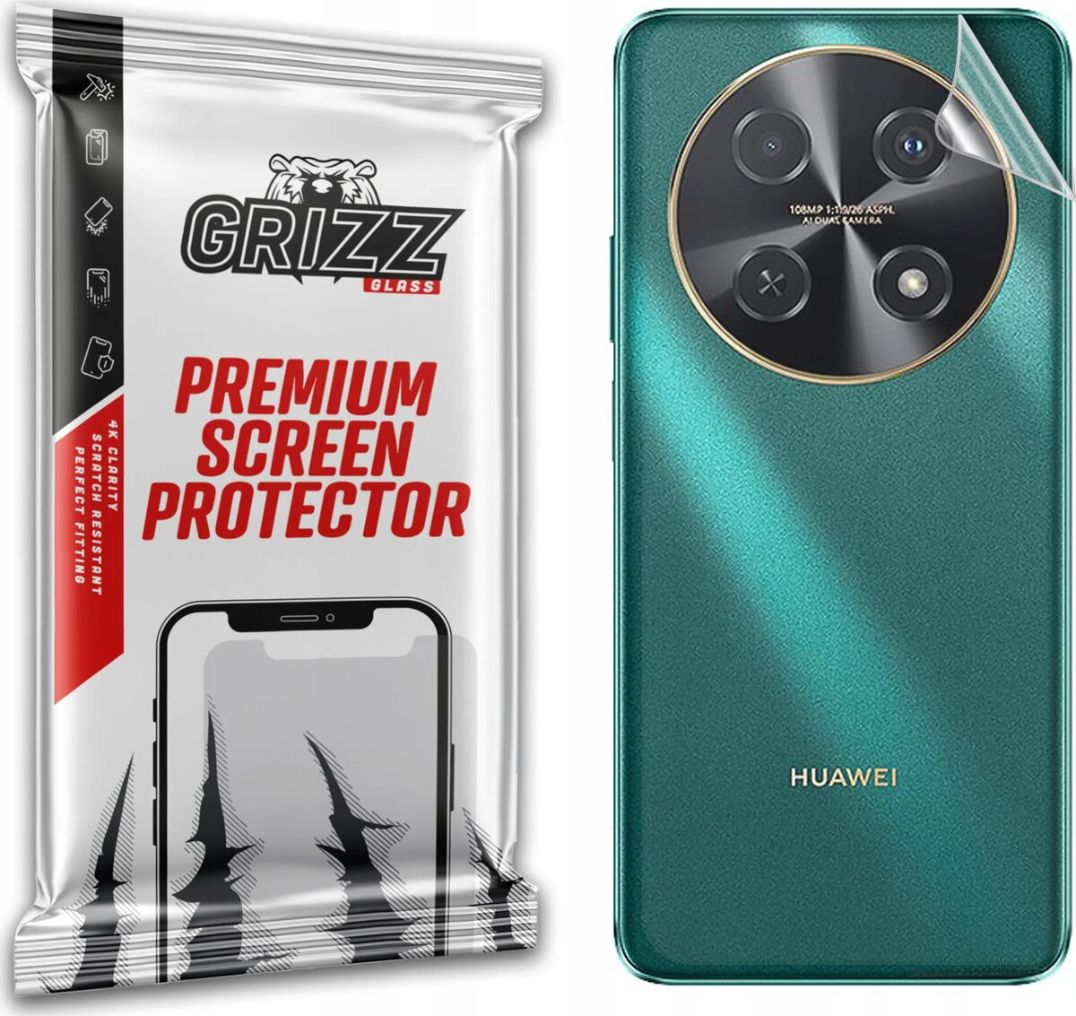 Aizsargvālīte GrizzGlass UltraSkin aizmugurei Huawei Nova