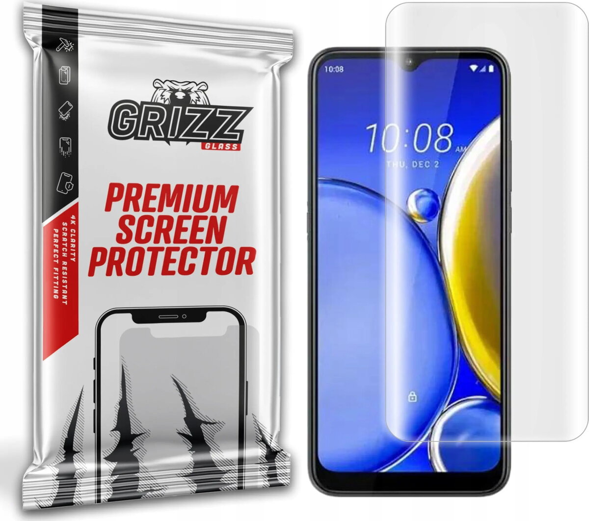 Ekrāna aizsargplēve GrizzGlass Hydrofilm priekš HTC