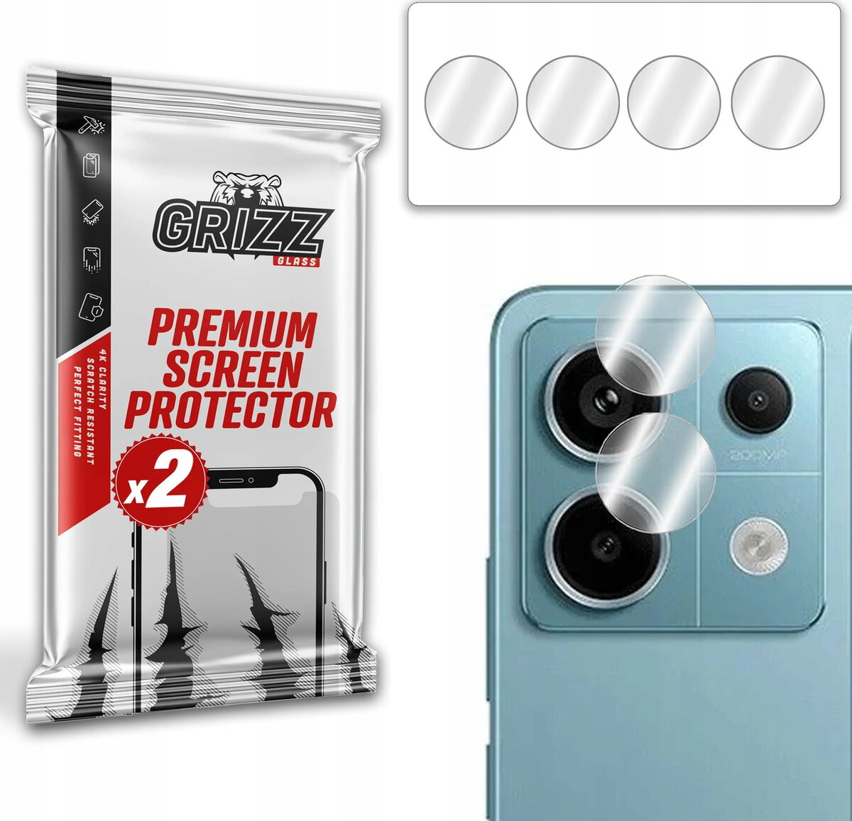Kameras aizsargstikls GrizzGlass HybridGlass priekš Xiaomi