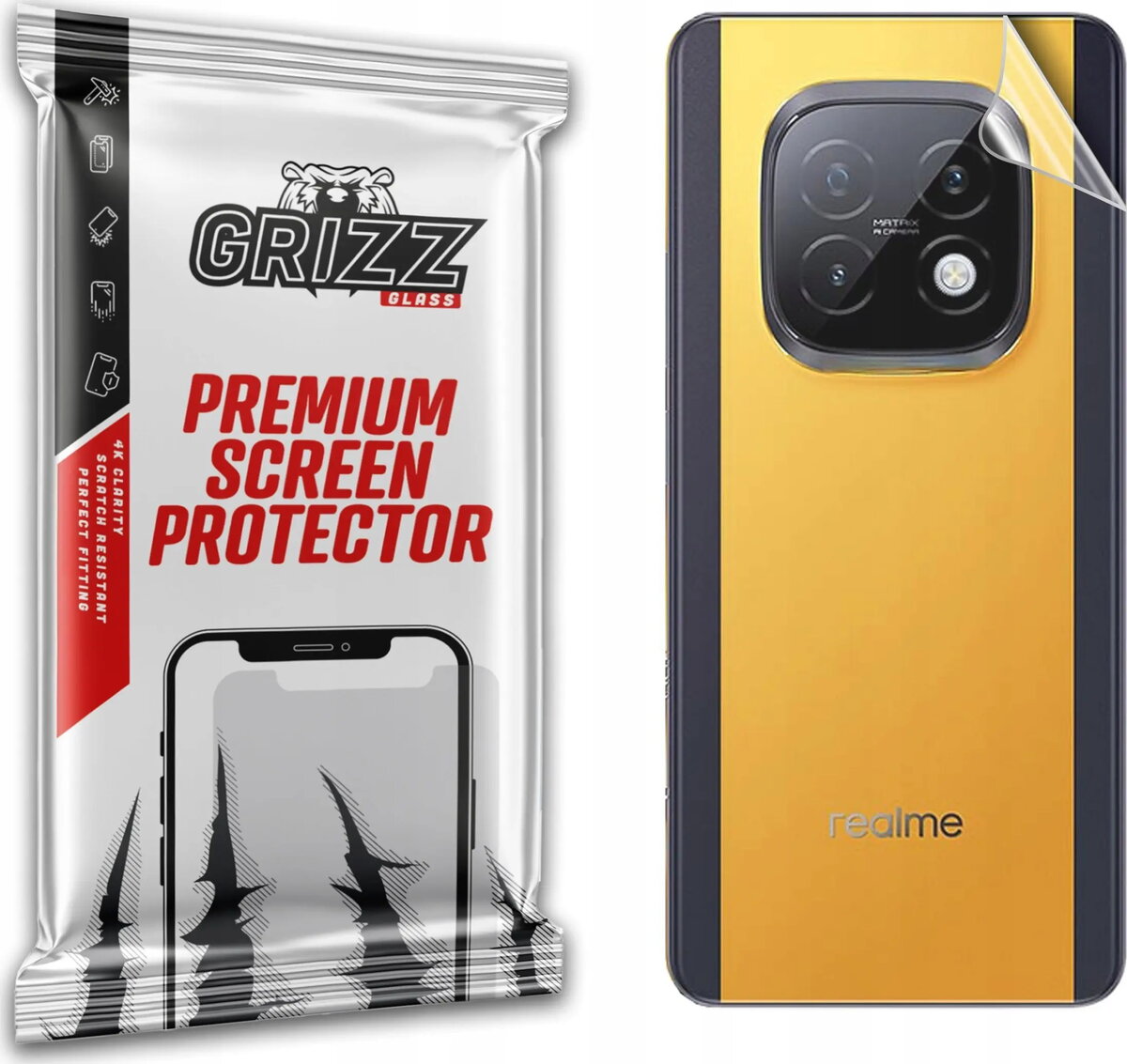 GrizzGlass SatinSkin aizsargplēve aizmugurei Realme Narzo