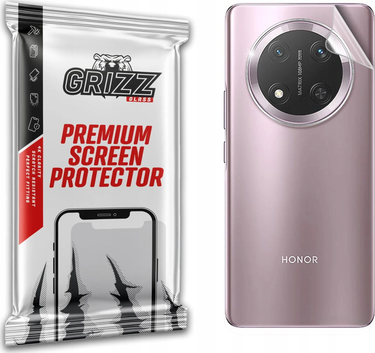 Aizmugures plēve GrizzGlass SatinSkin priekš Honor