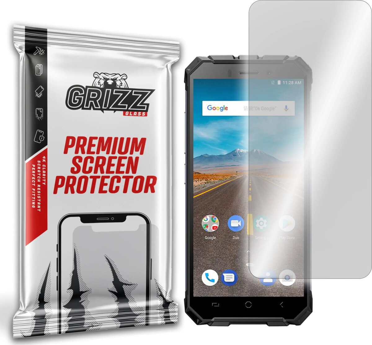Hibrīdais aizsargstikls GrizzGlass priekš Ulefone Armor