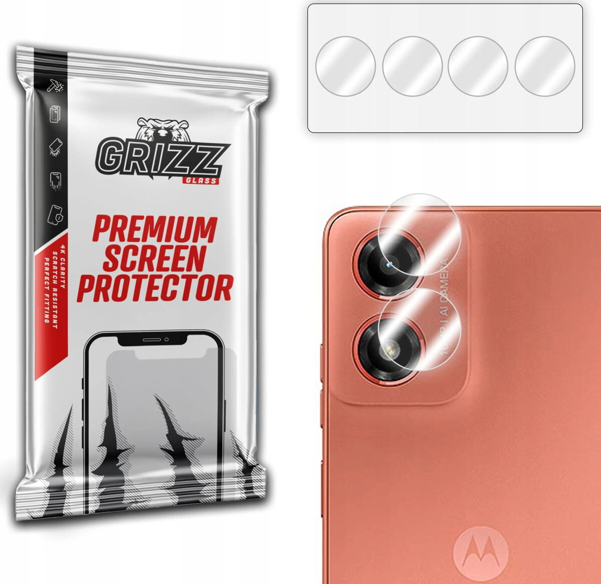 Kameras aizsargstikls GrizzGlass HybridGlass priekš Motorola