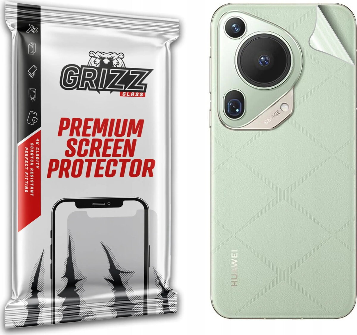 Aizmugures stikla aizsargs GrizzGlass SatinSkin priekš