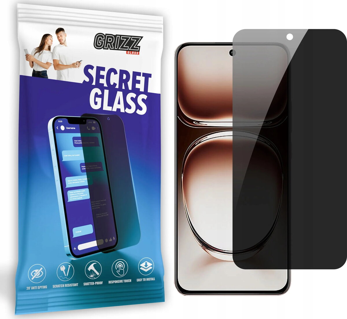Stikla privātuma plēve GrizzGlass SecretGlass priekš