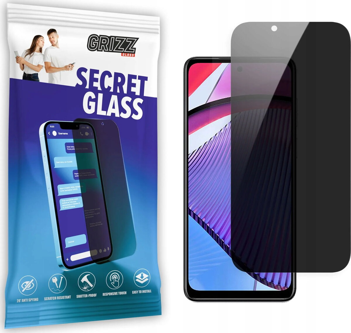 Privātuma rūdīta aizsargstikla GrizzGlass priekš Motorola