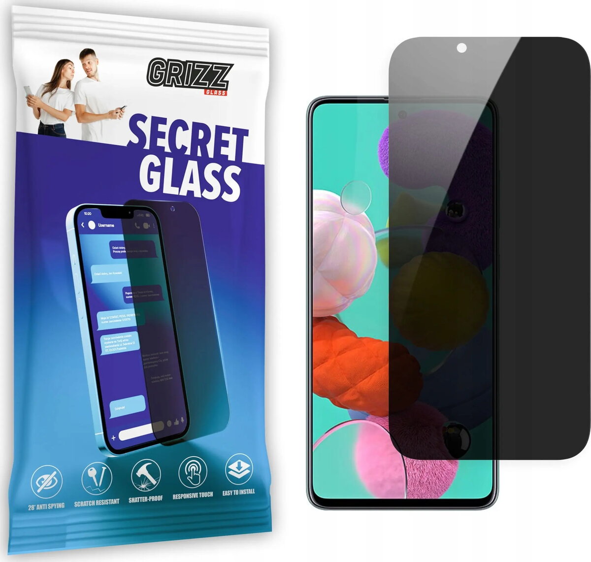 Aizsargvairogs‑privātums GrizzGlass SecretGlass priekš Samsung Galaxy