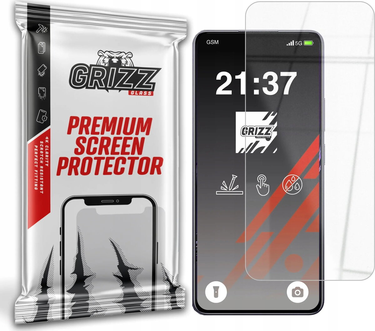 Hibrīdais aizsargstikls GrizzGlass HybridGlass priekš Realme