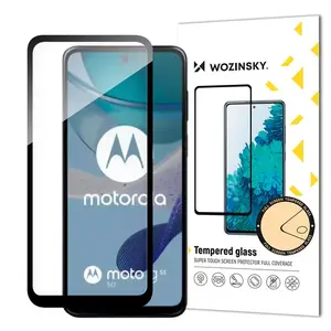 Закалённое стекло Wozinsky Full Glue для Motorola G53 с чёрной рамкой