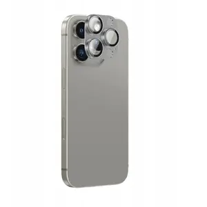 Закалённое стекло защиты камеры Amazingthing Aviation-Grade Alloy Lens для iPhone 16 Pro / 16 Pro Max, серое