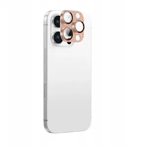 Aizsargstikls kameras objektīvam Amazingthing iPhone 16 Pro / 16 Pro Max — aviācijas klases sakausējums, rozā zelta