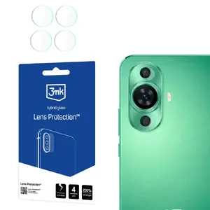 Защитное гибридное стекло на объектив 3MK для Huawei Nova 12 (4 шт.)