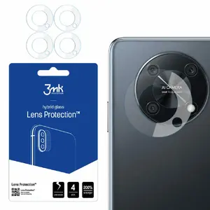 Гибридное стекло для защиты объектива камеры Huawei Nova Y90 от 3MK — набор из 4 шт.
