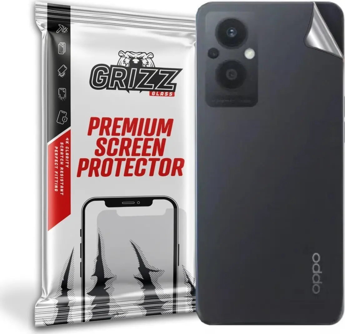GrizzGlass rūdīta stikla aizmugures aizsargs Oppo