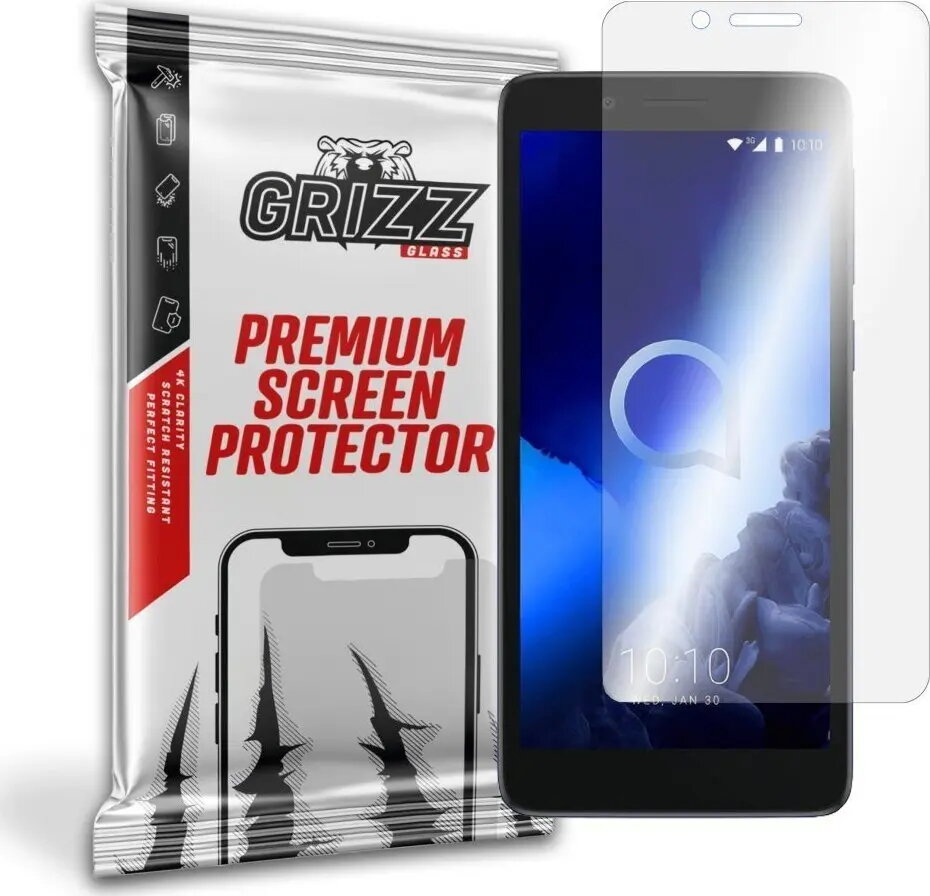 Hibrīdais aizsargstikls GrizzGlass priekš Alcatel 1C