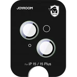 Aizsargstikls kameru objektīviem Joyroom JR‑MFY0252 priekš iPhone 15 / 15 Plus — zaļš