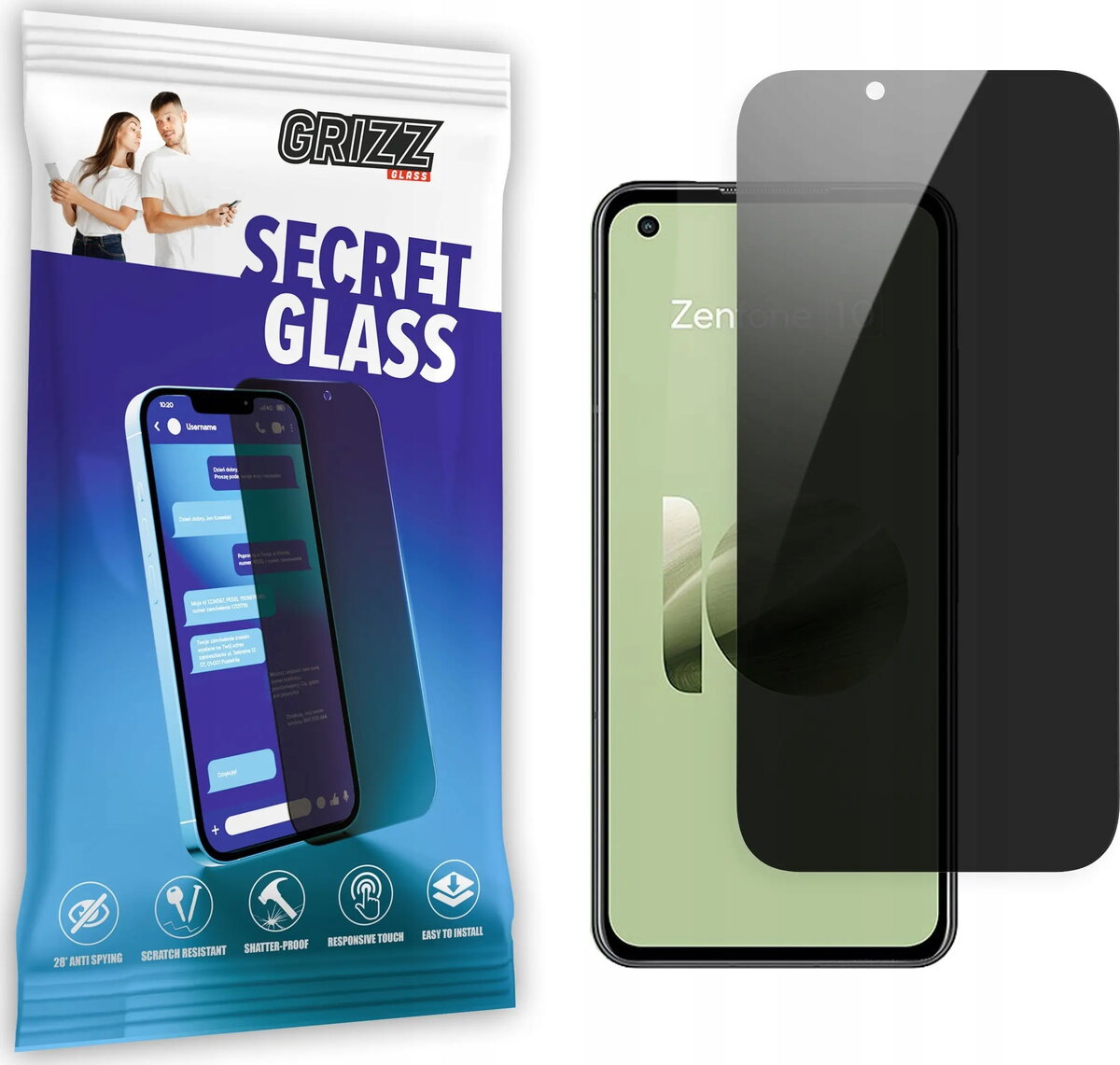 Aizsargstikls ar privātumu GrizzGlass SecretGlass priekš