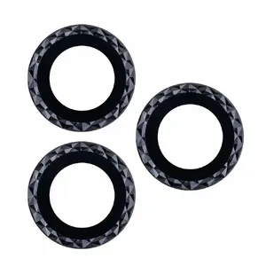 Camera Lens Glass Set for iPhone 12 mini 5.4" by Hello Case — black rhombus, 2 pieces