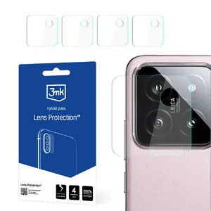 Защитное гибридное стекло для объектива 3MK Lens Protect для Xiaomi 14, набор из 4 шт.