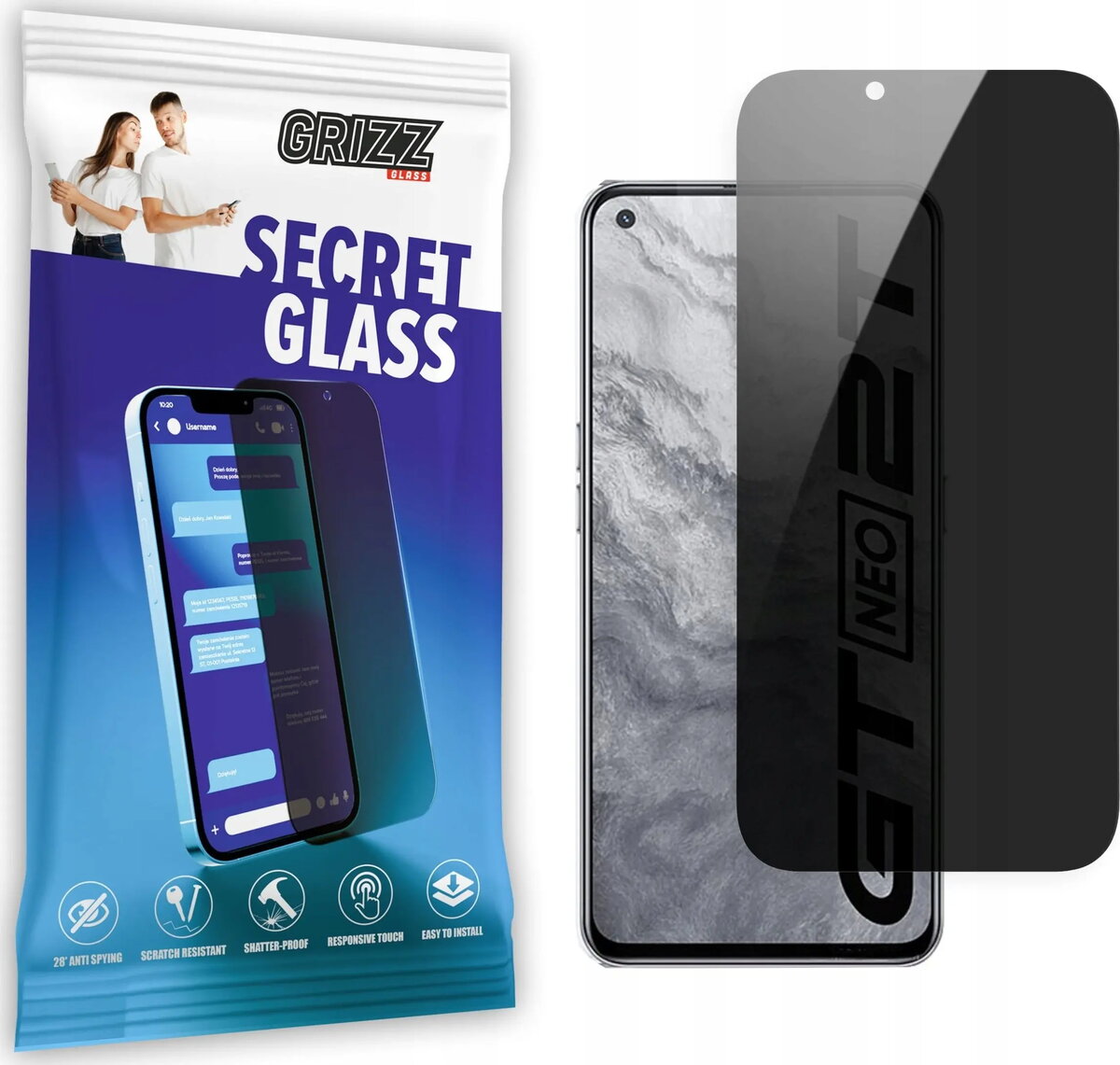 Aizsargstikls ar privātumu GrizzGlass SecretGlass priekš