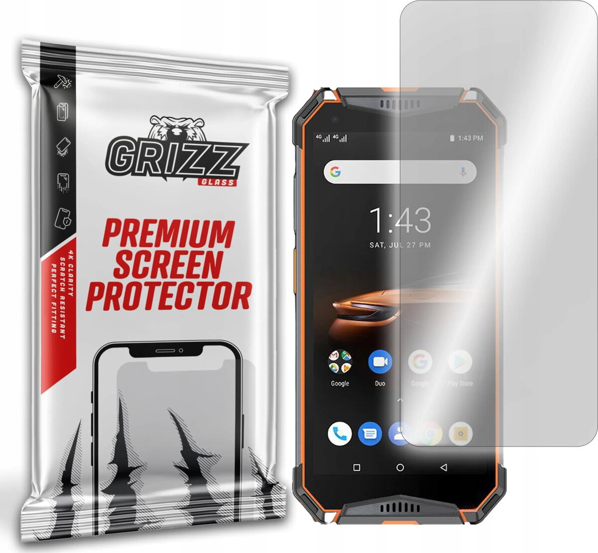 Ekrāna aizsargstikls GrizzGlass priekš Ulefone Armor