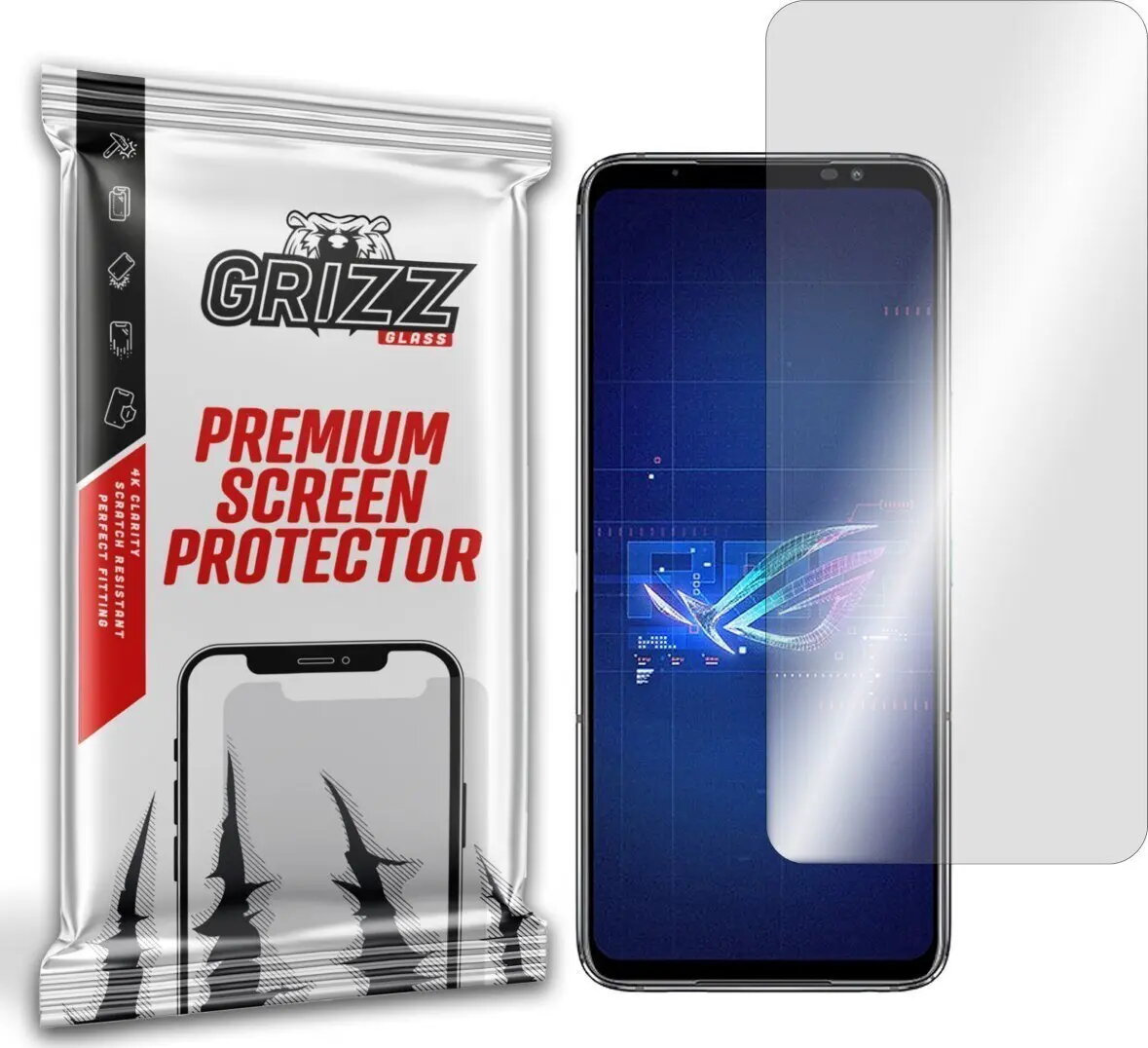 Hibrīda ekrāna aizsargs GrizzGlass priekš Asus