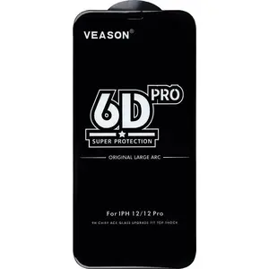 Защитное закалённое стекло TelForceOne 6D Pro Veason Glass для iPhone 12 / 12 Pro — чёрное